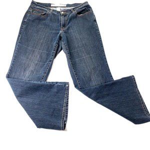 Venezia Flare Leg Jeans Size 14 Average Dark Wash Stretch Denim